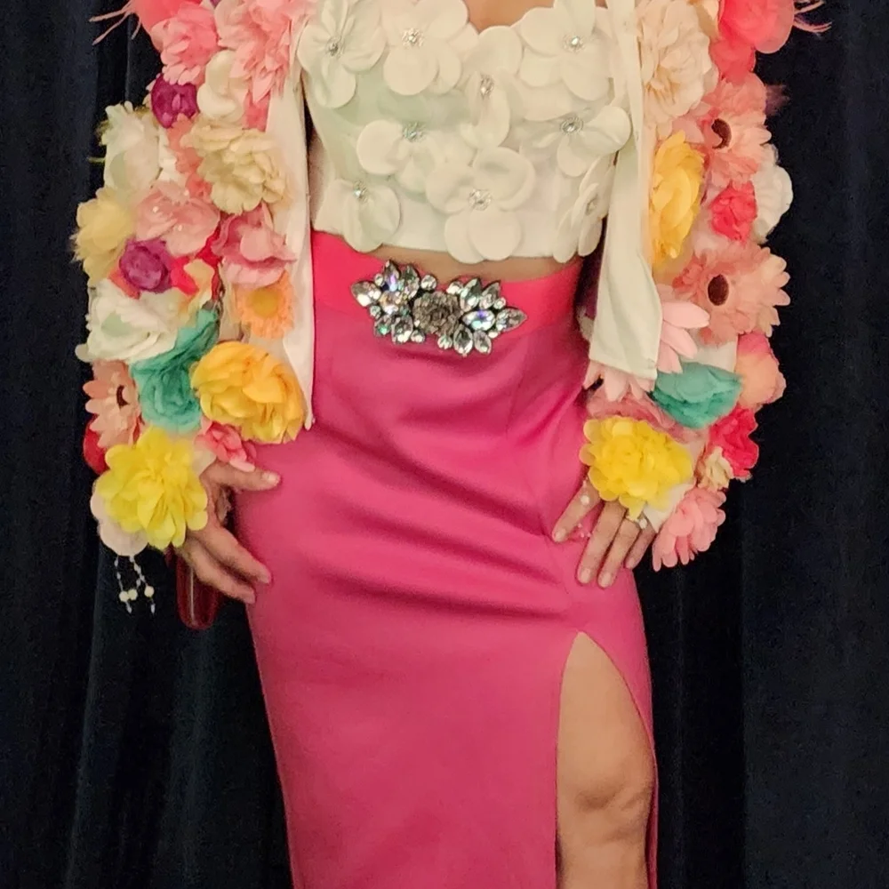 Fashion Nova Vibrant Floral Bomber Jacket - Picture 6 of 8